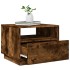 Mesa de centro con luces LED roble ahumado 50x49x40