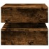 Mesa de centro con luces LED roble ahumado 50x50x40