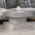 Mesa de centro con luces LED gris Sonoma 50x50x40