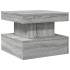 Mesa de centro con luces LED gris Sonoma 50x50x40