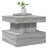 Mesa de centro con luces LED gris Sonoma 50x50x40