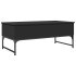 Mesa de centro de madera ingeniería y metal negro 100x50x40