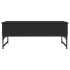 Mesa de centro de madera ingeniería y metal negro 100x50x40