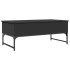 Mesa de centro de madera ingeniería y metal negro 100x50x40