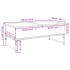 Mesa de centro de madera ingeniería y metal negro 100x50x40