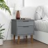 Mesita de noche MOLDE madera maciza de pino gris 40x35x48