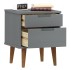 Mesita de noche MOLDE madera maciza de pino gris 40x35x48