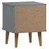 Mesita de noche MOLDE madera maciza de pino gris 40x35x48