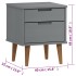 Mesita de noche MOLDE madera maciza de pino gris 40x35x48