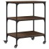 Carrito de cocina madera de ingeniería marrón roble 60x41x76