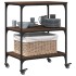 Carrito de cocina madera de ingeniería marrón roble 60x41x76