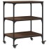 Carrito de cocina madera de ingeniería marrón roble 60x41x76