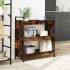 Carrito de cocina madera ingeniería roble ahumado 70x30x82
