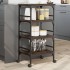 Carrito de cocina madera ingeniería marrón roble 45x35x89,5