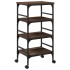 Carrito de cocina madera ingeniería marrón roble 45x35x89,5
