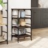 Carrito de cocina madera ingeniería marrón roble 45x35x89,5