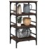 Carrito de cocina madera ingeniería marrón roble 45x35x89,5