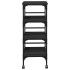 Carrito de cocina de madera de ingeniería negro 45x35x89,5