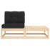Muebles de jardín 2 piezas con cojines madera maciza de