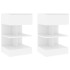 Mesitas de noche 2 uds madera contrachapada blanco 40x35x65