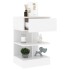 Mesitas de noche 2 uds madera contrachapada blanco 40x35x65