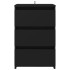 Mesita de noche madera contrachapada negro 40x35x62,5