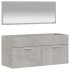 Armario de baño con espejo madera de ingeniería gris