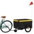 Remolque para bicicleta hierro negro y amarillo 30