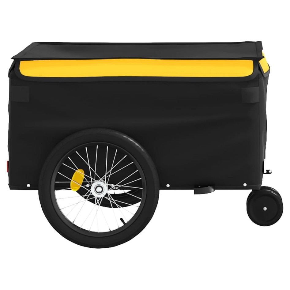 Remolque para bicicleta hierro negro y amarillo 30