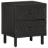 Mesita de noche de madera maciza de mango negra 40x33x46