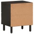 Mesita de noche de madera maciza de mango negra 40x33x46