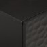 Mesita de noche de madera maciza de mango negra 40x33x46
