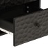 Mesita de noche de madera maciza de mango negra 40x33x46