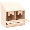 Ponedero para gallinas 2 compartimentos madera pino 63x40x65 cm
