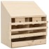 Ponedero para gallinas 2 compartimentos madera pino 63x40x65