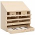 Ponedero para gallinas 2 compartimentos madera pino 63x40x65