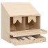 Ponedero para gallinas 2 compartimentos madera pino 63x40x65