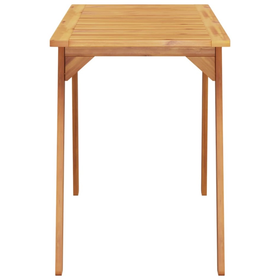Mesa de comedor de jardín madera maciza de acacia 110x56x75