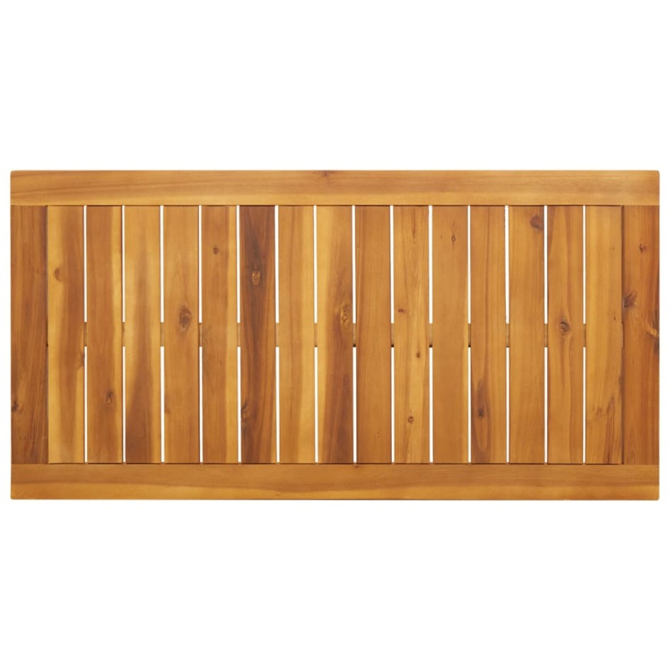 Mesa de comedor de jardín madera maciza de acacia 110x56x75