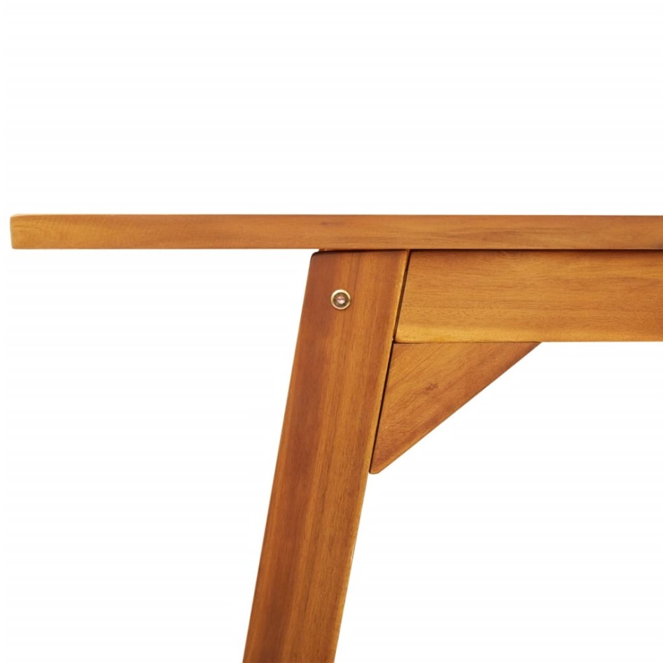 Mesa de comedor de jardín madera maciza de acacia 110x56x75