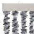 Cortina antimoscas chenilla gris negro y blanco 100x200