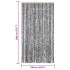 Cortina antimoscas chenilla gris negro y blanco 100x200