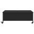 Mesa de centro con ruedas madera ingeniería negro 91x55x34