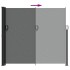 Toldo lateral retráctil gris antracita 180x500