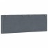 Cabecero de cama acolchado terciopelo gris oscuro 140