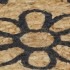 Alfombra de yute tejida a mano estampado azul oscuro 150
