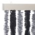 Cortina antimoscas chenilla gris y negro 100x200