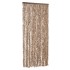 Cortina antimoscas chenilla beige y marrón oscuro 90x200