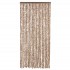 Cortina antimoscas chenilla beige y marrón oscuro 90x200