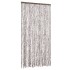 Cortina antimoscas chenilla gris taupe y blanco 100x200